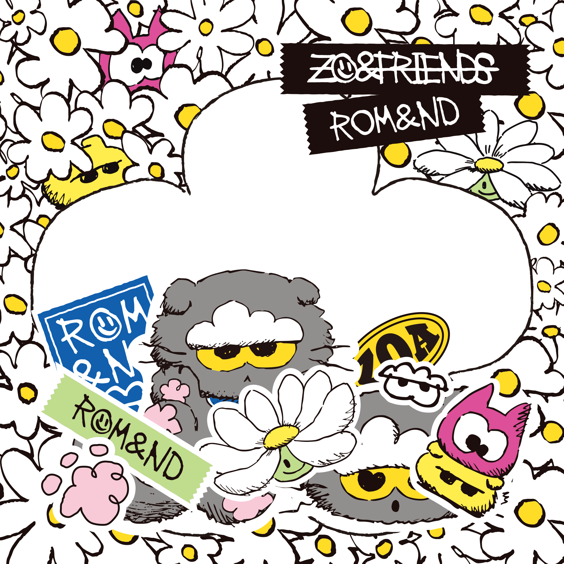 🎁 rom&nd X ZO&FRIENDS REMOVABLE STICKERS (100% off) - rom&nd
