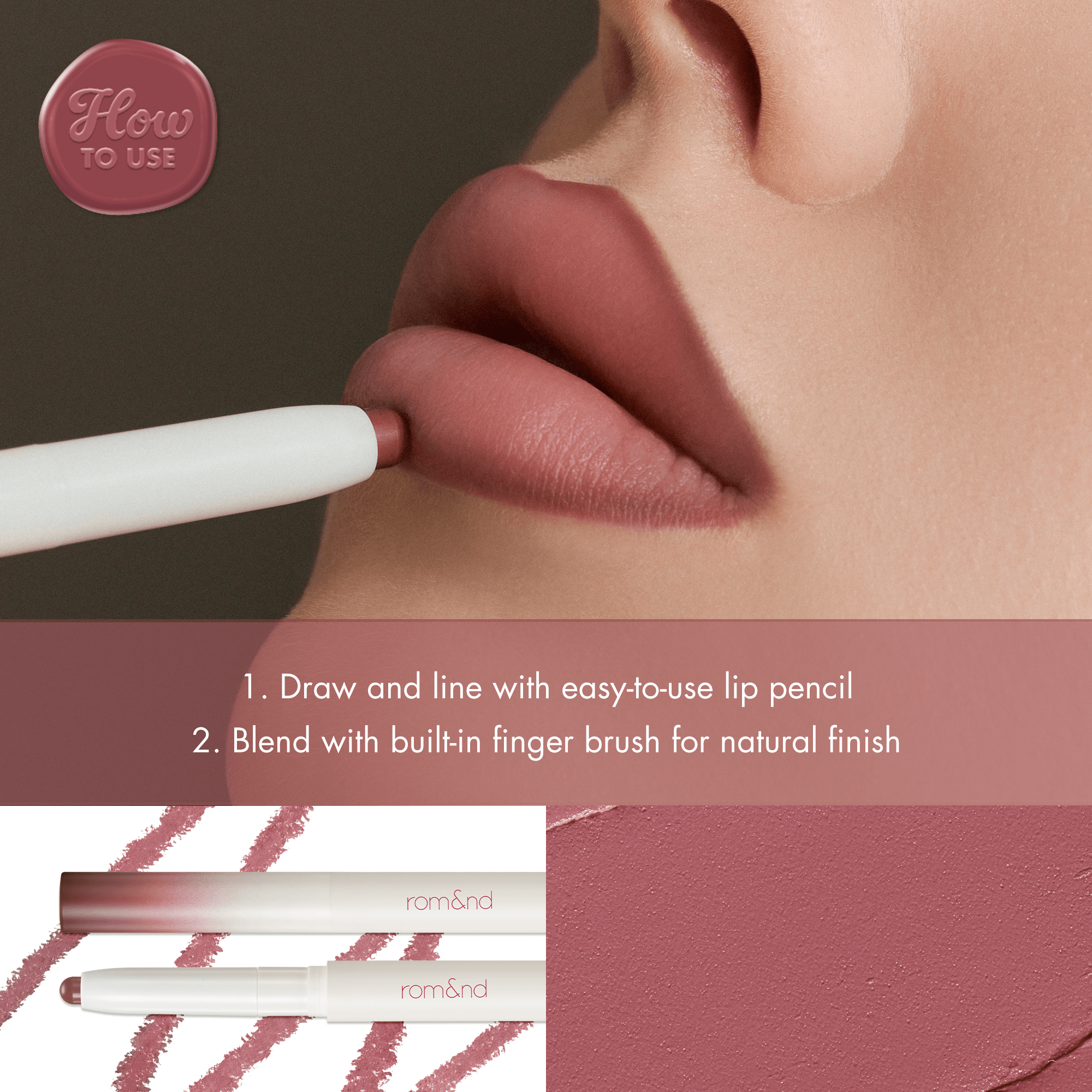 LIP MATE PENCIL - rom&nd