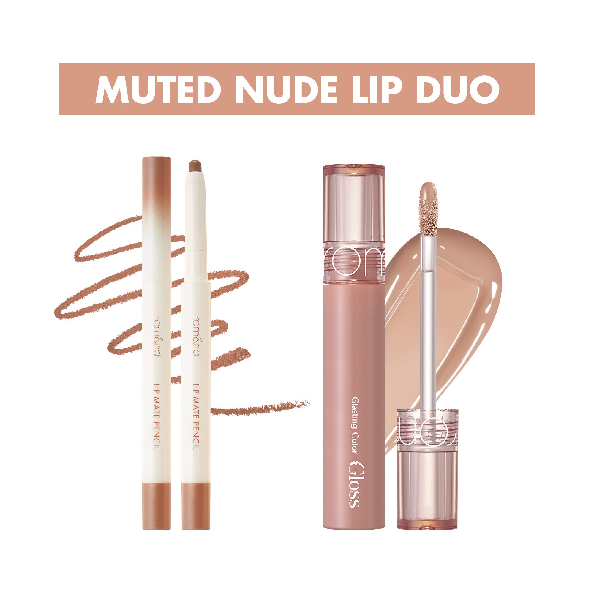 MUTED NUDE LIP DUO - rom&nd