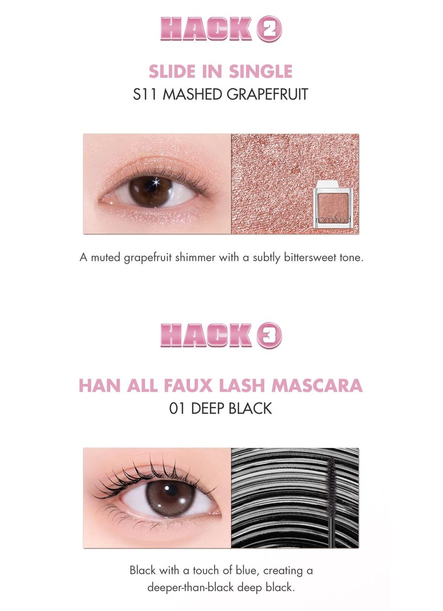 Hack 2 Slide in Single S11 · Hack 3 Faux Lash Mascara 01
