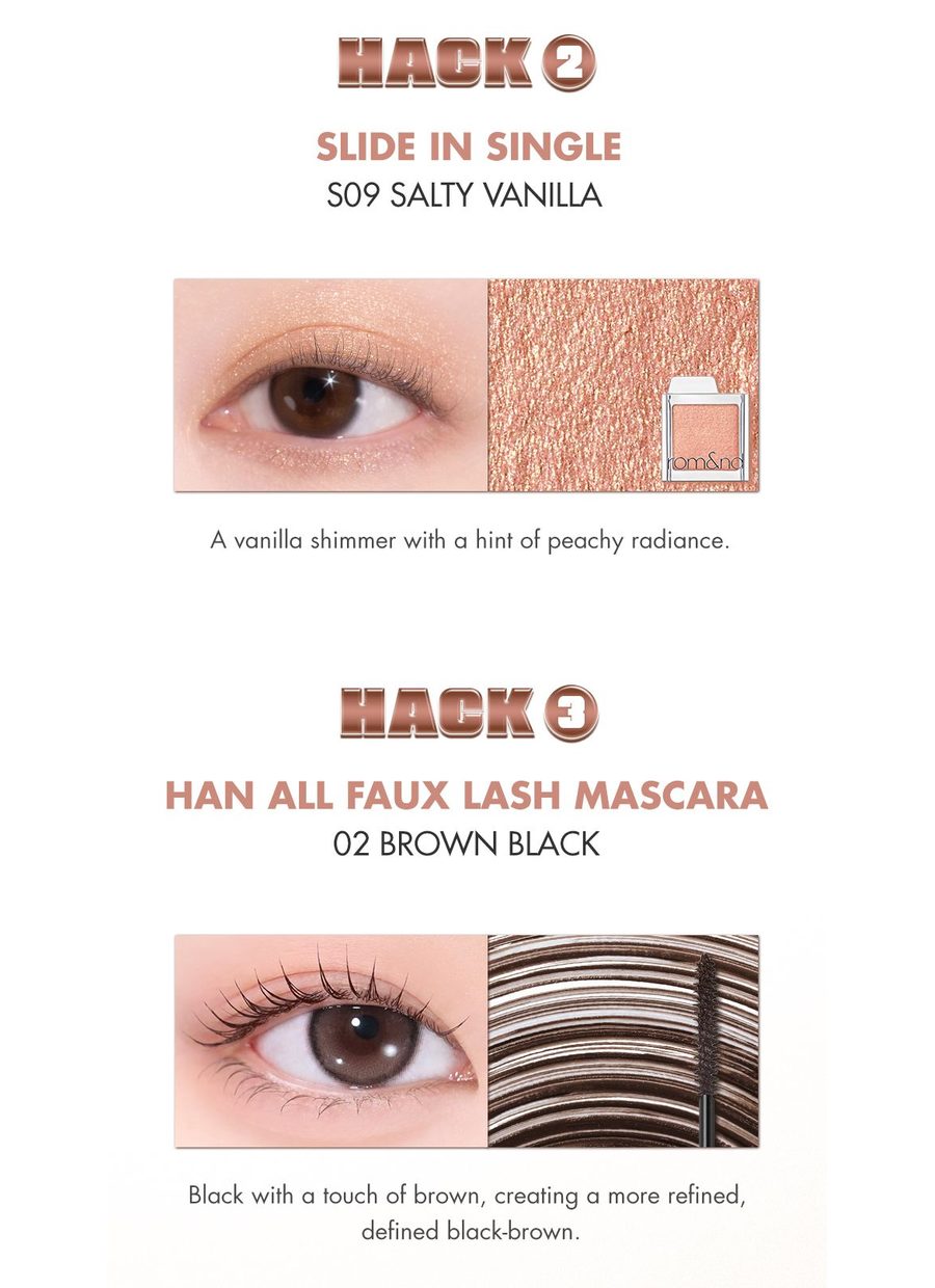 Hack 2 Slide in Single S09 · Hack 3 Faux Lash Mascara 02